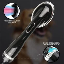 RoiPets® Hondenfohn 2 In 1 – 1000W - Honden Droger – Met Borstel - Waterblazer - Haar Verzorging - Honden Borstel Zwart - Honden/Katten/Dieren -Huisdierbenodigdheden 1200x1200 431