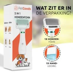 PetGoods 2-in-1 Hondenföhn – Föhn & Borstel - Honden & Katten - Low Noise -Huisdierbenodigdheden 1200x1200 438
