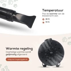 MiMOPETS® Hondenföhn Met 4 Opzetstukken – Waterblazer Voor Honden Met Geluiddemper -Hondendroger - Zwart -Huisdierbenodigdheden 1200x1200 465