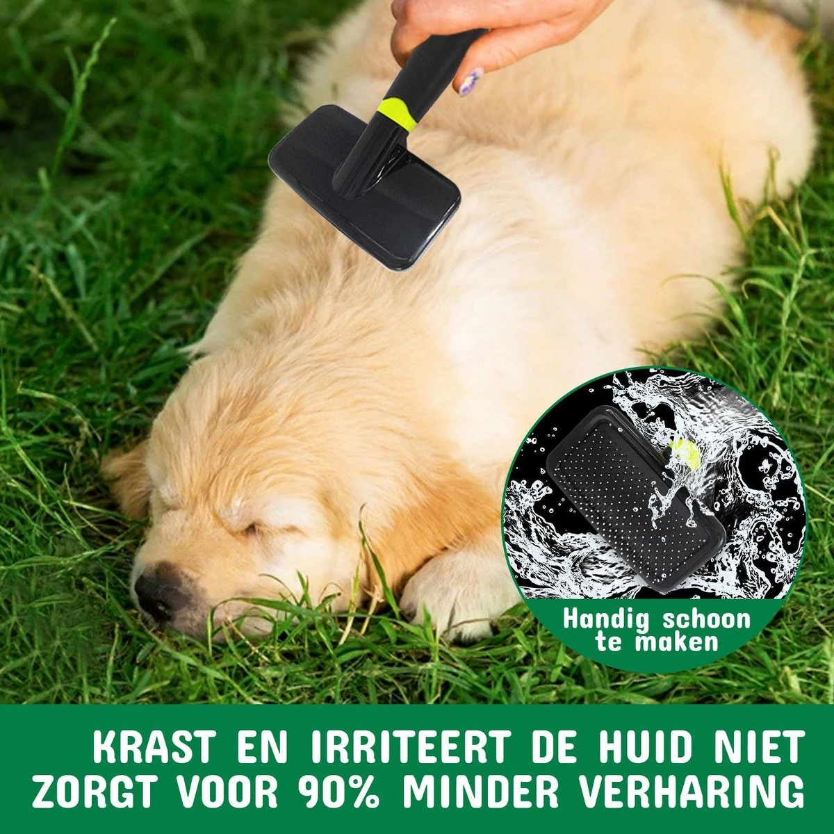 Mister Mill 2 Zijdige Ondervacht Kam Plus Slicker Borstel - Honden/Katten Kam - Voordeel Set 12 Mister Mill 2 Zijdige Ondervacht Kam Plus Slicker Borstel - Honden/Katten Kam - Voordeel Set - Afbeelding 12