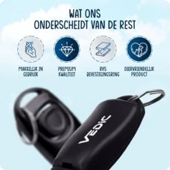 VEDIC® - Luxe Clicker Met Fluit - Clickertraining Voor Honden - Zwart - Bevestigingsring - Fluit - Hondentraining -Huisdierbenodigdheden 1200x1200 601