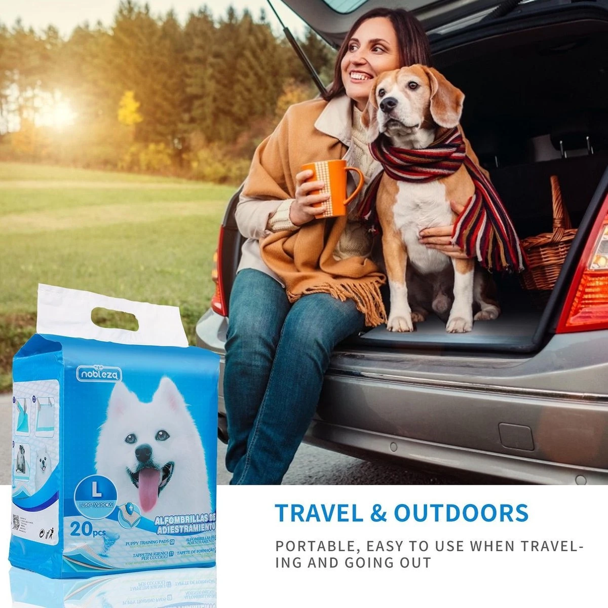 Nobleza 48LXE - Puppy Training Pads - 60 X 90 Cm - Zindelijkheidstraining - 120 Stuks 7 Nobleza 48LXE - Puppy Training Pads - 60 X 90 Cm - Zindelijkheidstraining - 120 Stuks - Afbeelding 7