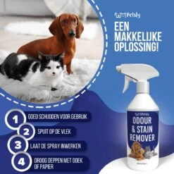 Petsly Odour & Stain Remover - Geurverwijderaars - Urine Vlekken Verwijderen Urinegeur Verwijderen Met Plantaardige Enzymen - 1L -Huisdierbenodigdheden 1200x1200 703