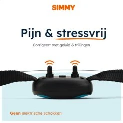 Simmy Anti Blafband - Diervriendelijke Opvoedingshalsband - Zwart En Blauw - Diervriendelijk - Zonder Schok - Anti Blaf Band Voor Grote En Kleine Honden -Huisdierbenodigdheden 1200x1200 747