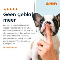 Simmy Anti Blafband - Diervriendelijke Opvoedingshalsband - Zwart En Blauw - Diervriendelijk - Zonder Schok - Anti Blaf Band Voor Grote En Kleine Honden -Huisdierbenodigdheden 1200x1200 750