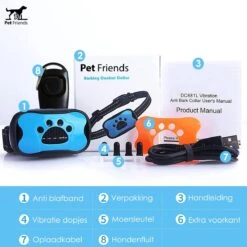 PetFriends Anti Blafband Zonder Schok - Gratis Hondenfluit - USB Oplaadbaar - Anti Blaf Apparaat - Opvoedingshalsband - Voor Grote En Kleine Honden -Huisdierbenodigdheden 1200x1200 773