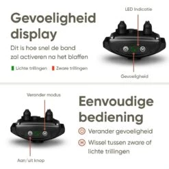 Premium Anti Blafband - Diervriendelijke Opvoedingshalsband Zonder Schok - Trainingshalsband Voor Grote En Kleine Honden - Anti Blaf Band - Correctie Halsband -Huisdierbenodigdheden 1200x1200 791