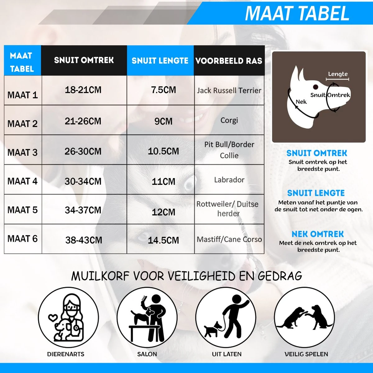 Sharon B Muilkorf Hond - Zwart - XXL - Voor Zeer Grote Honden - Snuitomtrek 38-43 Cm 8 Sharon B Muilkorf Hond - Zwart - XXL - Voor Zeer Grote Honden - Snuitomtrek 38-43 Cm - Afbeelding 8