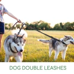 Nobleza Splitter Hondenriem - Dubbel Aanlijnriem Voor Honden - Splitter Verstelbaar - Zwart -Huisdierbenodigdheden 1200x1200 895