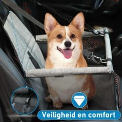 Merkloos Sam's Home Premium - Opvouwbare Autostoel Hond - Inclusief Hondenriem En GRATIS Borstelhandschoen - Hondenzitje - Puppyzitje - Lichtgrijs -Huisdierbenodigdheden 1200x1200 906