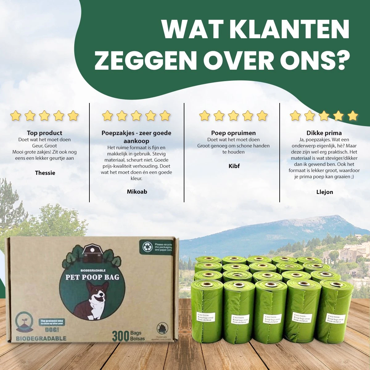 YORGS Hondenpoepzakjes Groen - Duurzame Poepzakjes Hond - Grote Sterke Zakken - 600 Stuks - 40 Rollen - 33 X 22 CM 4 YORGS Hondenpoepzakjes Groen - Duurzame Poepzakjes Hond - Grote Sterke Zakken - 600 Stuks - 40 Rollen - 33 X 22 CM - Afbeelding 4