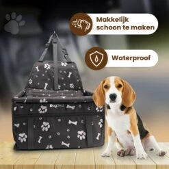 DogSeat® Hondenmand Auto - Autostoel Hond Zwart - Autozitje Hond - Kleine Tot Middelslag Hond - Automand Hond - Waterdicht En Opvouwbaar - 40x35x25 -Huisdierbenodigdheden 1200x1200 941