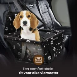 DogSeat® Hondenmand Auto - Autostoel Hond Zwart - Autozitje Hond - Kleine Tot Middelslag Hond - Automand Hond - Waterdicht En Opvouwbaar - 40x35x25 -Huisdierbenodigdheden 1200x1200 942