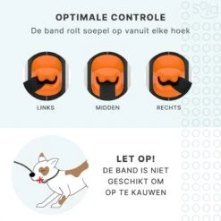 Hondenriem Tape - 5 Meter - Medium - Voor Honden <25 Kg - Zwart-Wit -Huisdierbenodigdheden 1200x1200 96