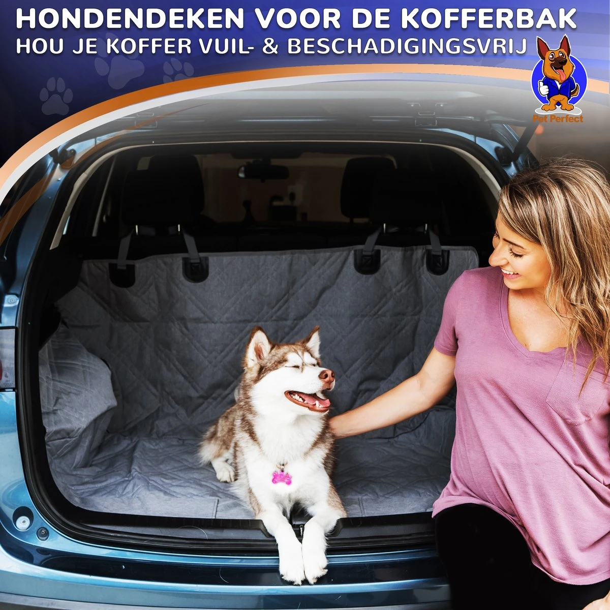 Pet Perfect Hondendeken Auto - Honden Achterbank & Kofferbak Beschermhoes - Autodeken - Hondenkleed 5 Pet Perfect Hondendeken Auto - Honden Achterbank & Kofferbak Beschermhoes - Autodeken - Hondenkleed - Afbeelding 5