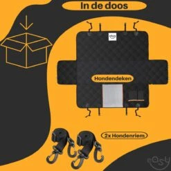 Hondendeken Auto Achterbank En Kofferbak - Reis Bench - Auto Bench - Hondenmand - Waterdichte Beschermhoes 6 Laags - Antislip - Maat 151 X 139 -Huisdierbenodigdheden 1200x1200 992