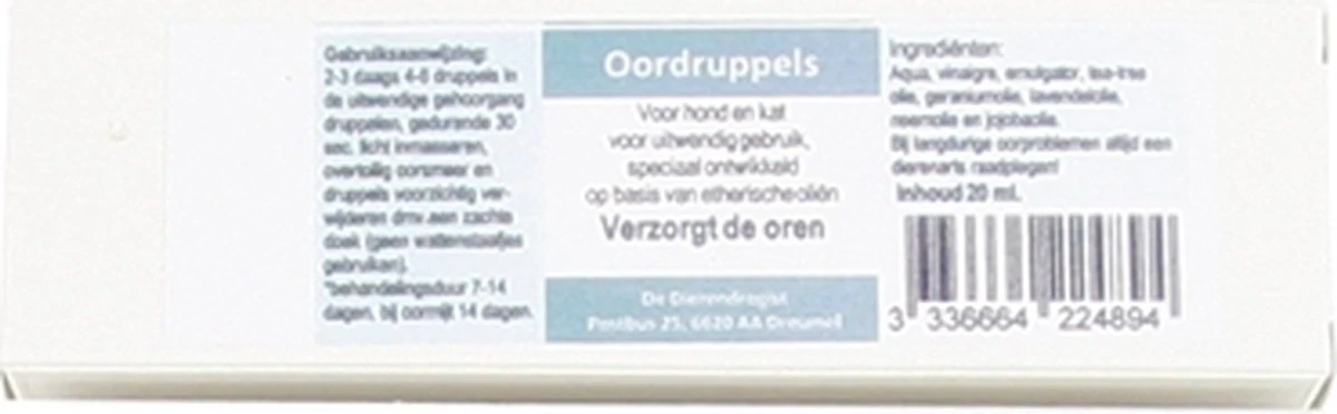 Dierendrogist Oordruppels - 20 Ml 5 Dierendrogist Oordruppels - 20 Ml - Afbeelding 5
