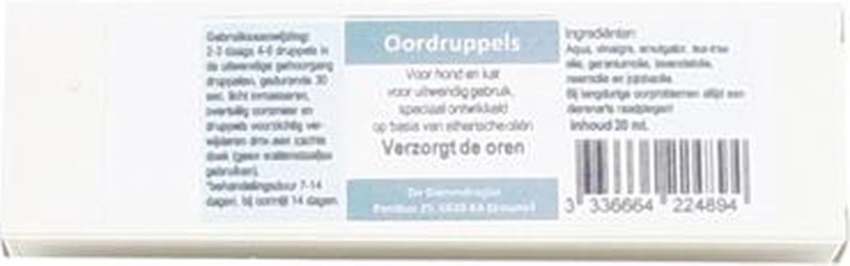 Dierendrogist Oordruppels - 20 Ml 2 Dierendrogist Oordruppels - 20 Ml - Afbeelding 2