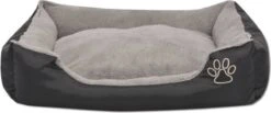 VidaXL Hondenbed Met Gewatteerd Kussen Maat S Zwart -Huisdierbenodigdheden 1200x500 1