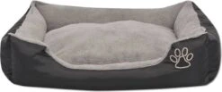 VidaXL Hondenbed Met Gewatteerd Kussen Maat S Zwart -Huisdierbenodigdheden 1200x502