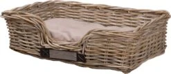 Happy-House Rieten Hondenmand - XL - 90 X 70 Cm Incl Kussen -Huisdierbenodigdheden 1200x521