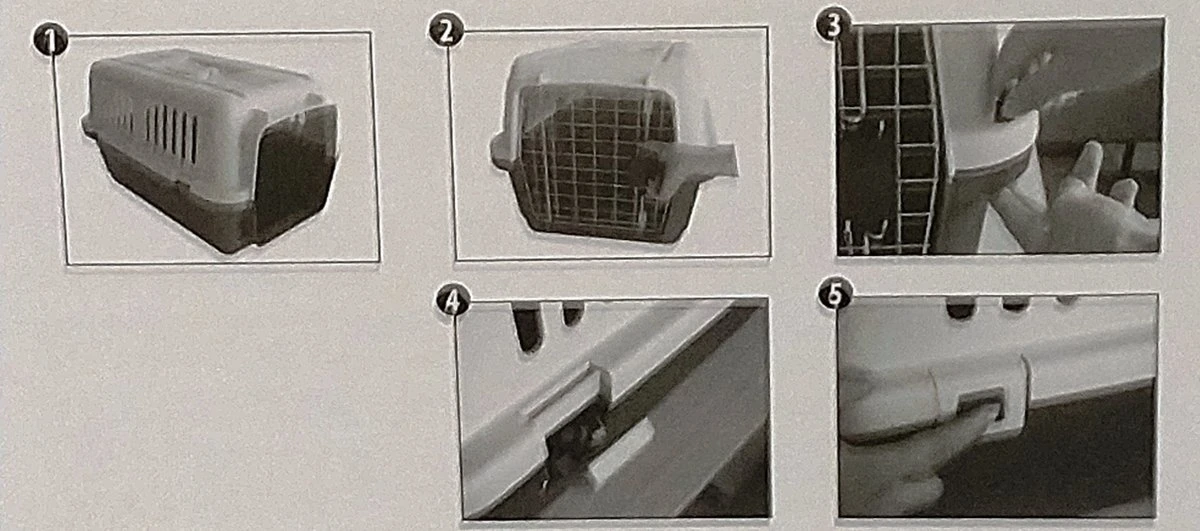 Flamingo - Hondentransportbox Nomad - L - Grijs - 57 X 80 X 60 Cm 2 Flamingo - Hondentransportbox Nomad - L - Grijs - 57 X 80 X 60 Cm - Afbeelding 2