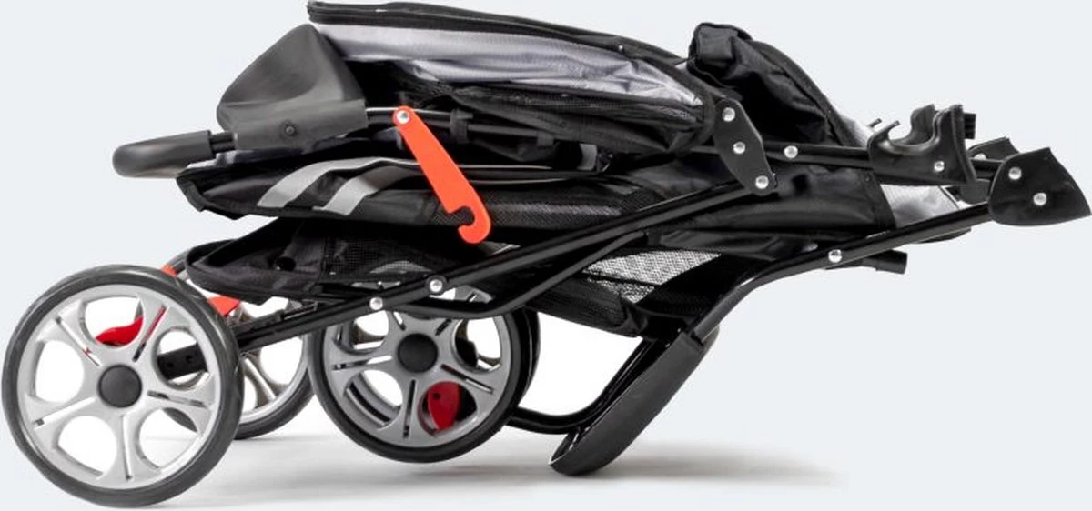 InnoPet All Terrain - Hondenbuggy - Zwart/Zilver - 85x52x96cm 3 InnoPet All Terrain - Hondenbuggy - Zwart/Zilver - 85x52x96cm - Afbeelding 3