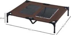 Hondenbed - Hondenstretcher - Honden Ligbed - L - Draagbaar - 92Lx76Bx18H Cm - Bruin -Huisdierbenodigdheden 1200x589 1