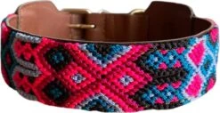 Hondenhalsband - Blauw/roze - XL ( Nekomvang 53 - 63 Cm )