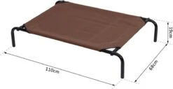 PawHut Hondenstretcher XL 110x68x19 Cm. Bruin / Grijs -Huisdierbenodigdheden 1200x619