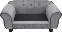 VidaXL Hondenbank 72x45x30 Cm Pluche Grijs -Huisdierbenodigdheden 1200x624 4