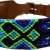 Hondenhalsband - Blauw/groen/zwart - XL ( Nekomvang 53 - 63 Cm )