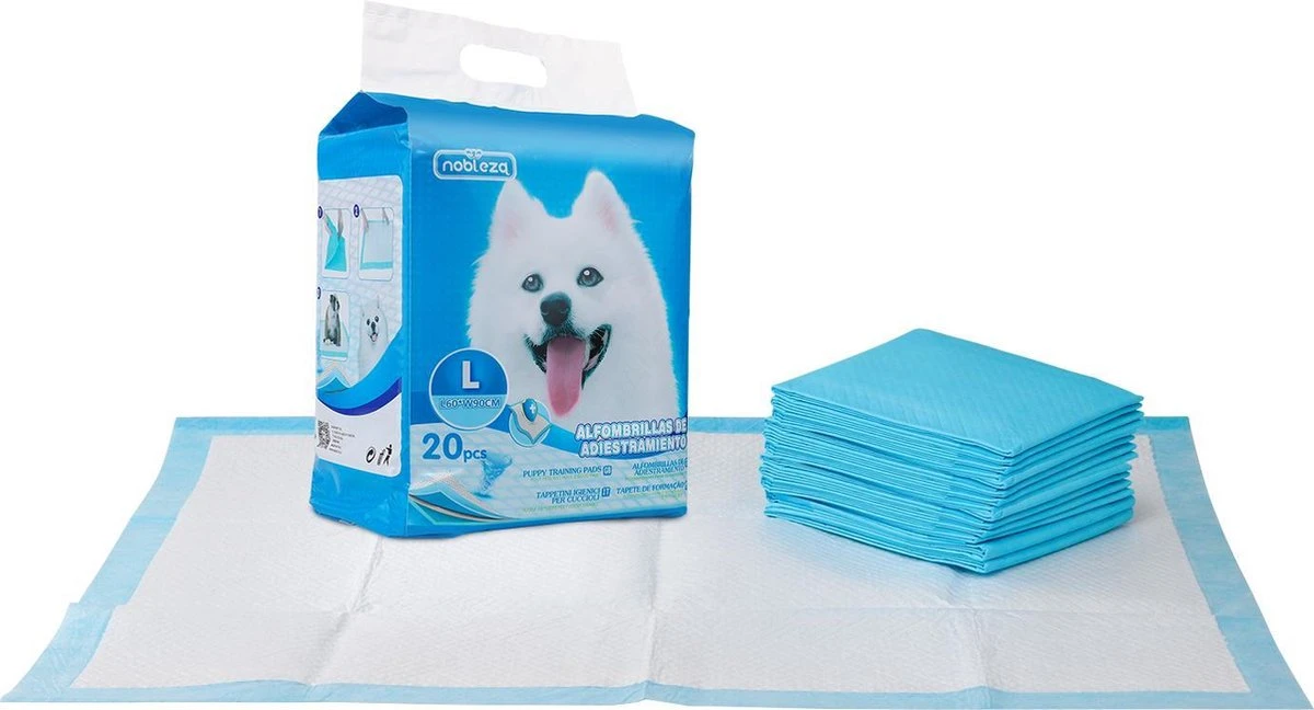 Nobleza 48LXE - Puppy Training Pads - 60 X 90 Cm - Zindelijkheidstraining - 120 Stuks 8 Nobleza 48LXE - Puppy Training Pads - 60 X 90 Cm - Zindelijkheidstraining - 120 Stuks - Afbeelding 8