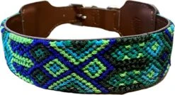Hondenhalsband - Blauw/groen - XL ( Nekomvang 53 - 63 Cm )
