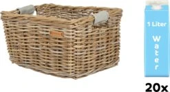 Basil Dorset Fietsmand L - Voor - Rotan - Grijs - Large -Huisdierbenodigdheden 1200x651