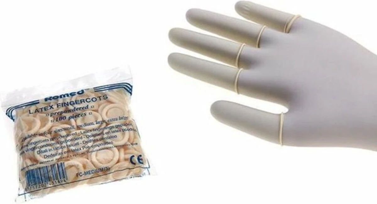 Emro Vingerlingen Latex Condooms - Large - 100 Stuks 2 Emro Vingerlingen Latex Condooms - Large - 100 Stuks - Afbeelding 2