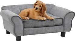 VidaXL Hondenbank 72x45x30 Cm Pluche Grijs -Huisdierbenodigdheden 1200x659 3