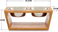 Verhoogde Voerbak Hond Met Standaard - RVS - Bamboe - Waterbak - Etensbak - Inhoud 1100ml & 900ml - Ergonomisch - Hout -Huisdierbenodigdheden 1200x661 1