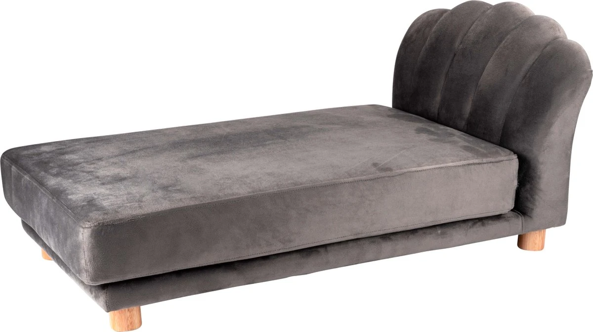 Maxxpro Katten- En Hondenbank - Grijs - Verhoogd Met Houten Poten - Fluweel Materiaal - 90 X 44 X 34 Cm - Huisdieren Tot 80 KG 7 Maxxpro Katten- En Hondenbank - Grijs - Verhoogd Met Houten Poten - Fluweel Materiaal - 90 X 44 X 34 Cm - Huisdieren Tot 80 KG - Afbeelding 7