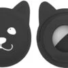 Hond En Kat Huisdieren Siliconen Halsband - Bescherm Hoesje/houder Geschikt Voor Apple Airtag - Halsband Airtag Houder - Tracking - Zwart