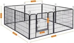 Hoppa! Hondenhekje - Puppyren - 160x160 Cm - 8 Delen Van 80 X 60 Cm - Vierkant, Rechthoek Of Achthoek Naar Keuze - Zwart -Huisdierbenodigdheden 1200x701 2