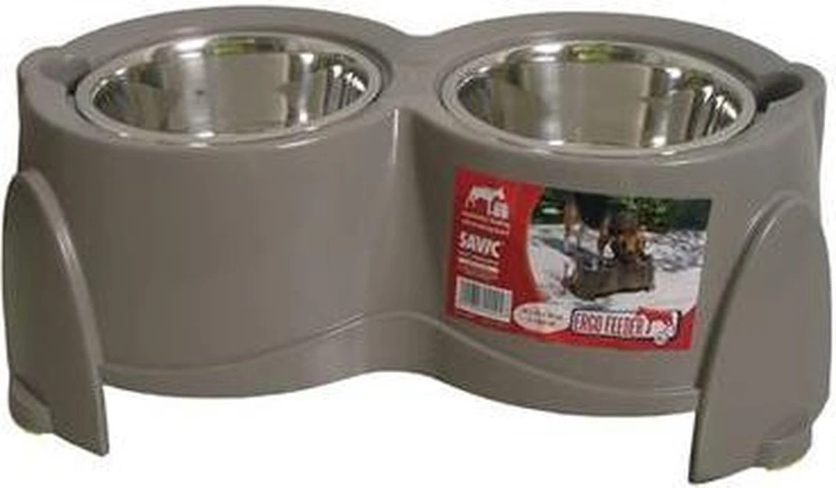 Savic Ergo Feeder - Grijs 1500 Ml 2 X 21 Cm 2 Savic Ergo Feeder - Grijs 1500 Ml 2 X 21 Cm - Afbeelding 2