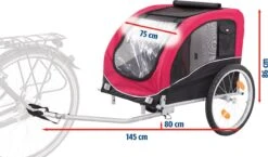Trixie Hondenfietskar Zwart / Rood - 80X75X86 CM -Huisdierbenodigdheden 1200x703