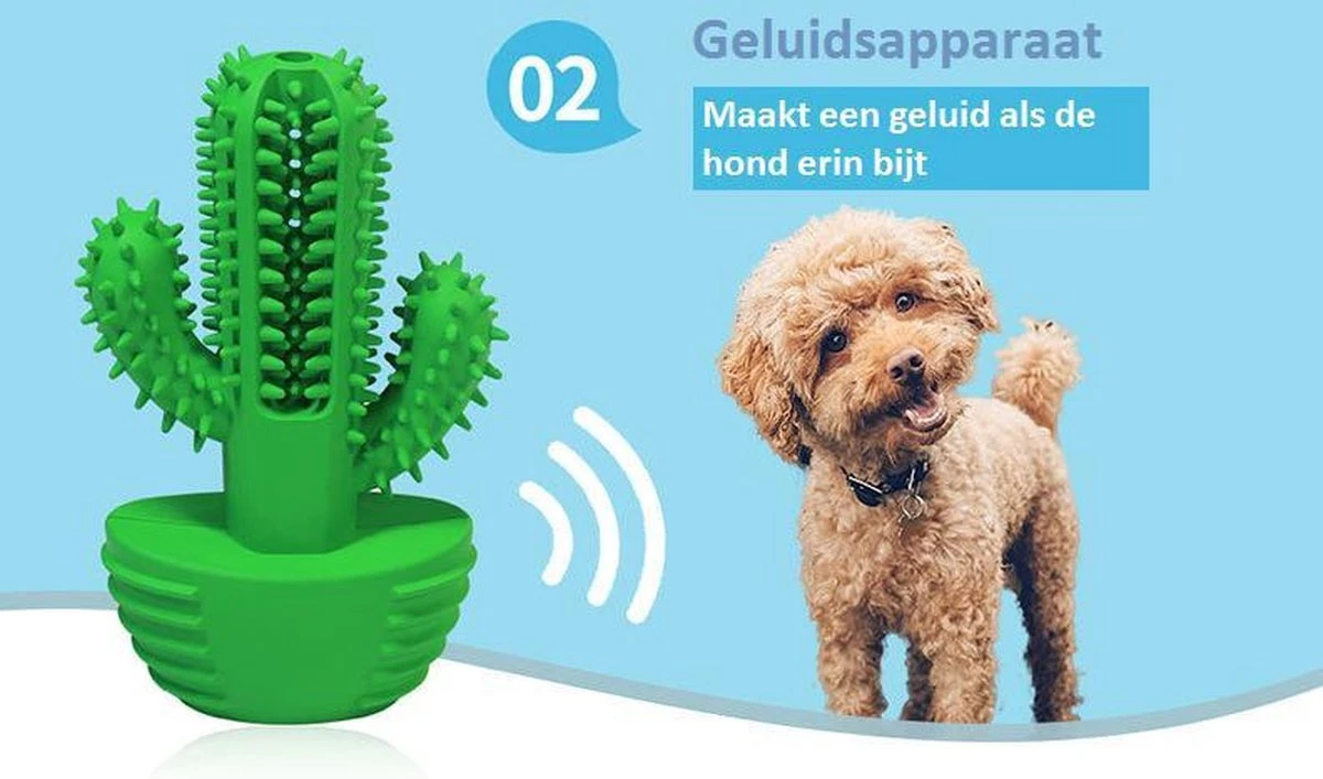 Tandenborstel + TANDPASTA Hond Melk Geur Smaak En Piep Honden Speelgoed - Cactus Dog Toy Tandverzorging Kauwbotten Hondenspeelgoed Hondenbot Kauwstaaf Tanden Puppy Hondenspeeltje Sterk Kauwspeelgoed - Dutchwide 3 Tandenborstel + TANDPASTA Hond Melk Geur Smaak En Piep Honden Speelgoed - Cactus Dog Toy Tandverzorging Kauwbotten Hondenspeelgoed Hondenbot Kauwstaaf Tanden Puppy Hondenspeeltje Sterk Kauwspeelgoed - Dutchwide - Afbeelding 3