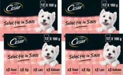 Cesar Selectie In Saus Maaltijdzakjes Honden Natvoer - Vlees En Groenten In Saus - 48 X 100 Gr -Huisdierbenodigdheden 1200x733 2
