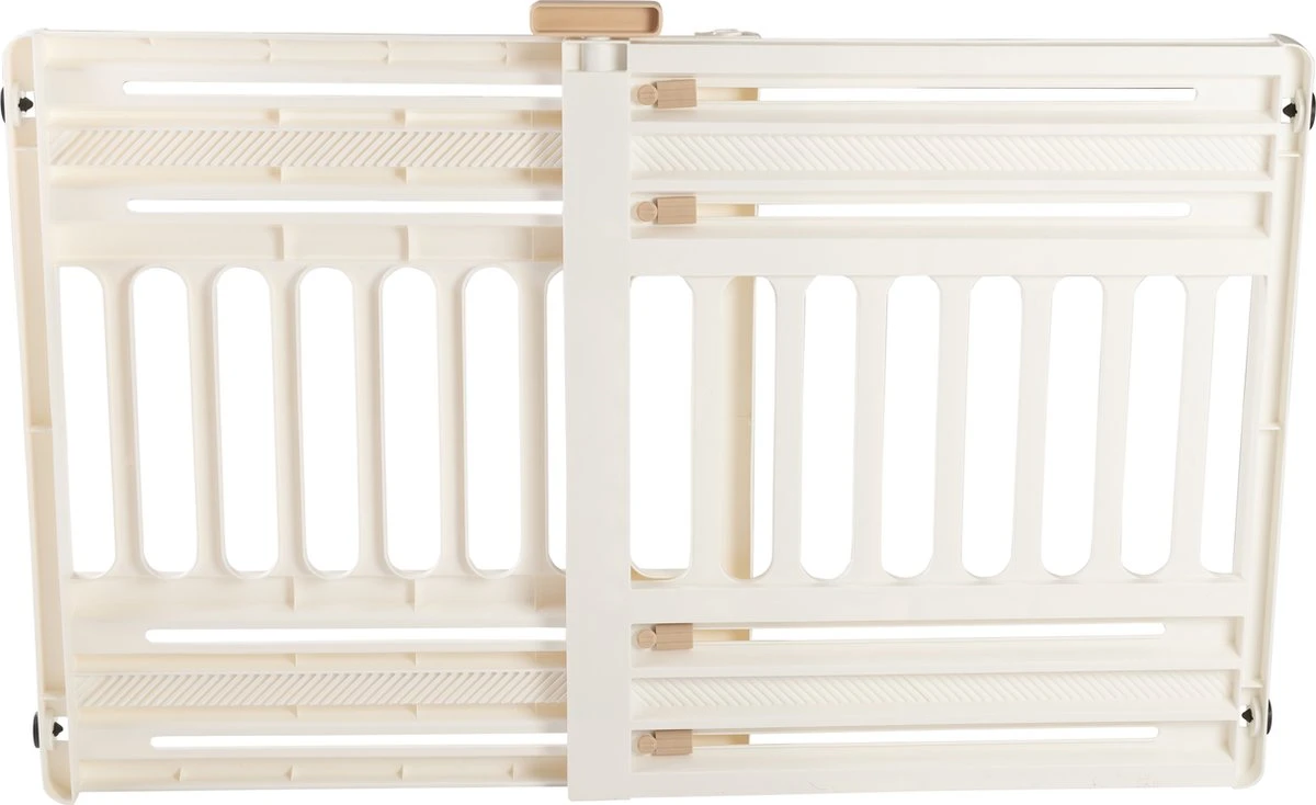 Iris Ohyama Huisdier Bariere PBR-600 - Kunststof - Wit/Beige - Uitschuifbaar 1 Iris Ohyama Huisdier Bariere PBR-600 - Kunststof - Wit/Beige - Uitschuifbaar