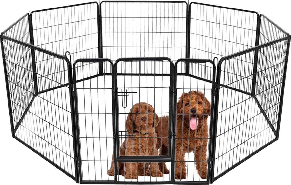 Topmast Premium Puppyren - Zwart - Hondenren - Opvouwbaar - 60 Cm Hoog - Binnen - Voor Puppy's En Honden 1 Topmast Premium Puppyren - Zwart - Hondenren - Opvouwbaar - 60 Cm Hoog - Binnen - Voor Puppy's En Honden