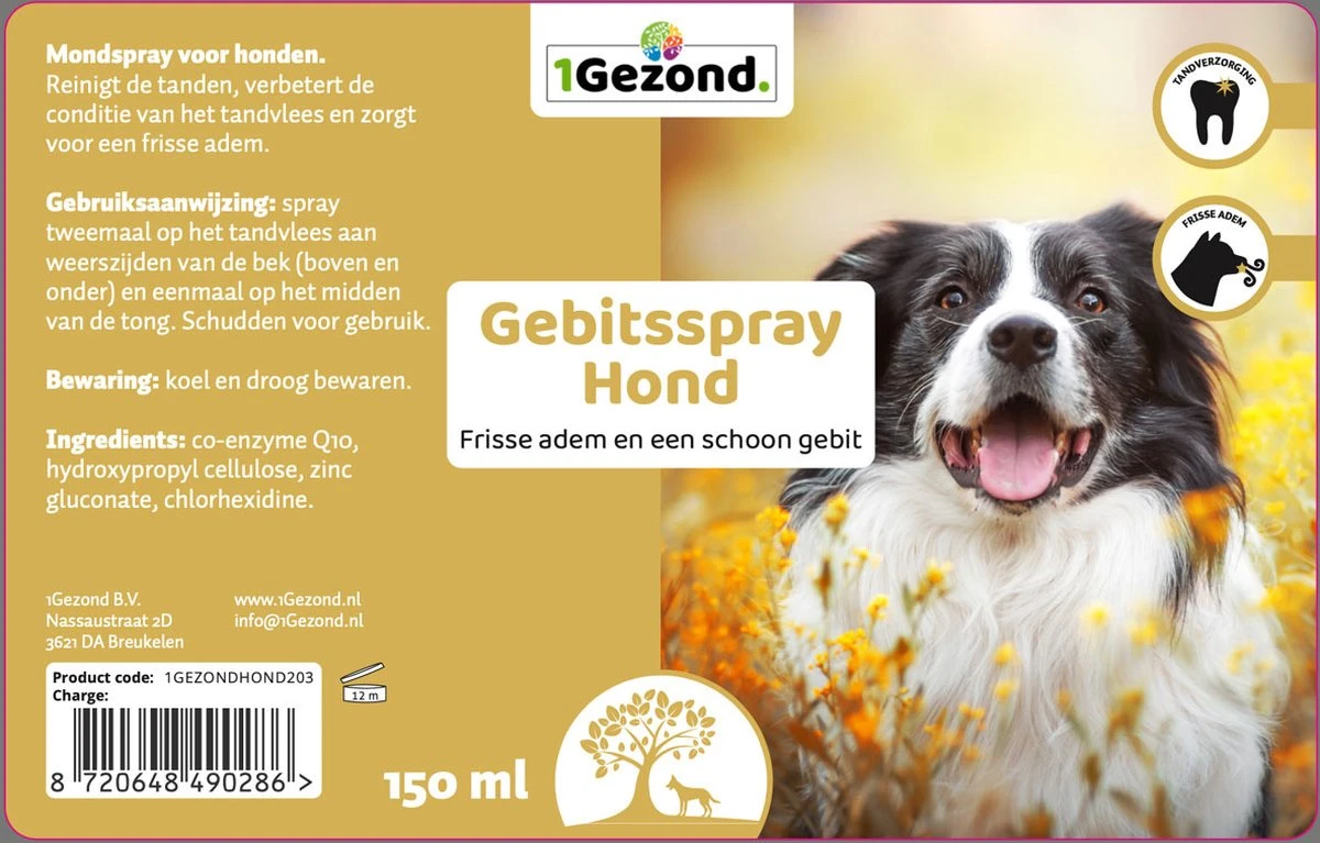 Gebitsspray Voor Honden 150 Ml 2 Gebitsspray Voor Honden 150 Ml - Afbeelding 2