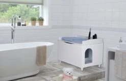 WONDERMAKE® Grote Kattenkast Houten Voor Kattenbak-box Kattentoilet, XL-kattenbak Dressoir Kastje, Designer Kattenhuis Met Kattenhol Kattenmand, Kasten Kast Voor Badkamer, 73,5 X 51,5 X 57 Cm, Wit 13 WONDERMAKE® Grote Kattenkast Houten Voor Kattenbak-box Kattentoilet, XL-kattenbak Dressoir Kastje, Designer Kattenhuis Met Kattenhol Kattenmand, Kasten Kast Voor Badkamer, 73,5 X 51,5 X 57 Cm, Wit -Huisdierbenodigdheden 1200x770 8
