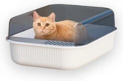 Merkloos Kattenbak - Zwart - Open - Incl. Schep - Modern - Hip - Trendy - Design Kattenbak -Huisdierbenodigdheden 1200x793 9